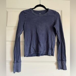 Aerie Long-sleeve Blue Top
